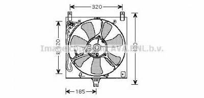 AVA QUALITY COOLING sz7504 -  Вентилятор, охлаждение двигателя